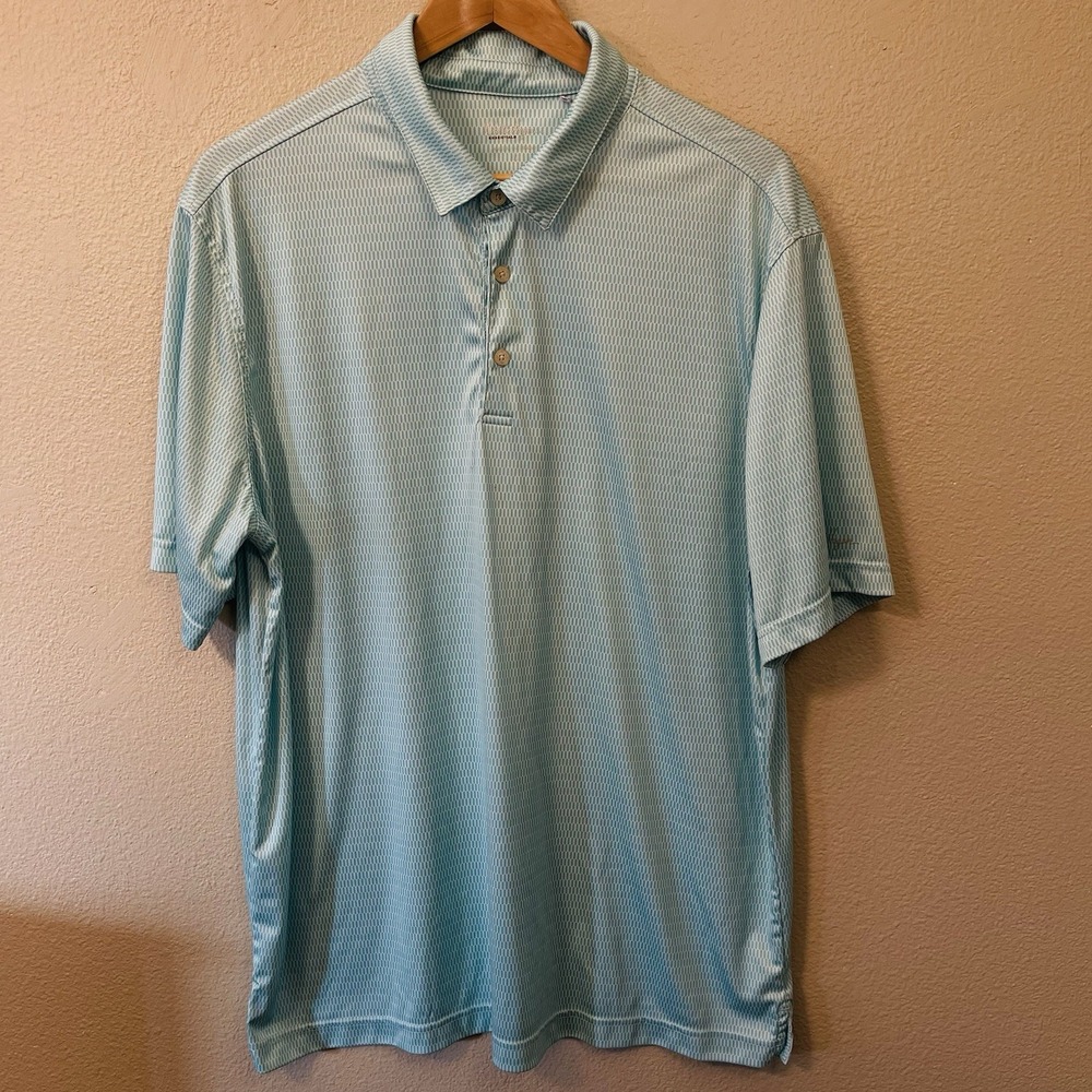 Walter Hagan Essentials Golf Polo Shirt Short Sleeve‎ Active Mint Pattern Sz XL